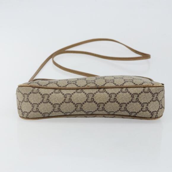 GUCCI GG Plus Supreme Shoulder Bag PVC Leather Beige Gold Auth BA6237 - Picture 5 of 16